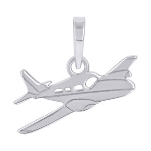 925 Sterling Silver Unisex Airplane Fashion Charm Pendant
